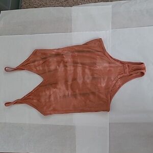 NWT Olivaceous Boho Small Rust Tie Dye Bodysuit